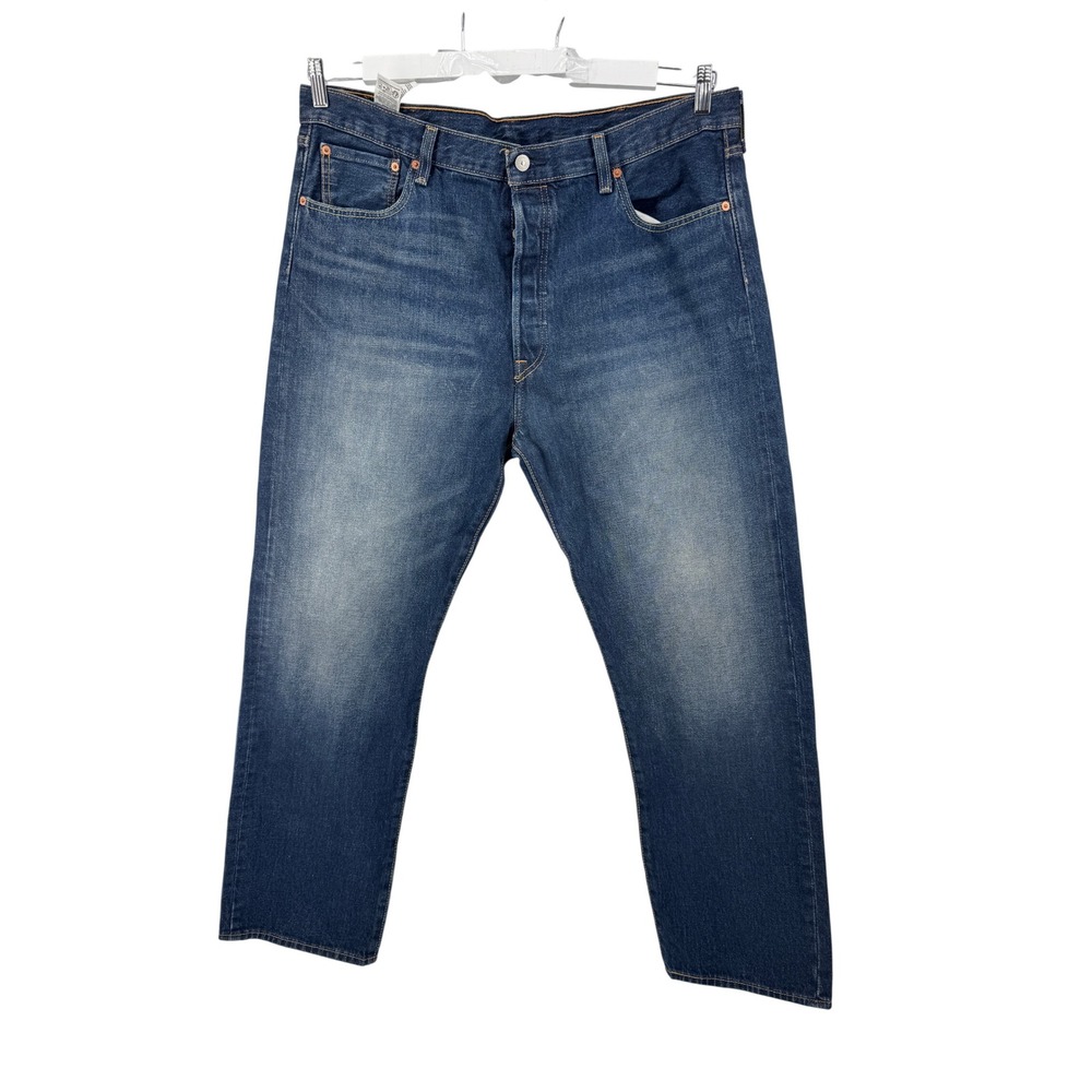Levis 501 Original Fit Jeans Men 40x32 Blue Medium Wash Button Fly Denim Pants